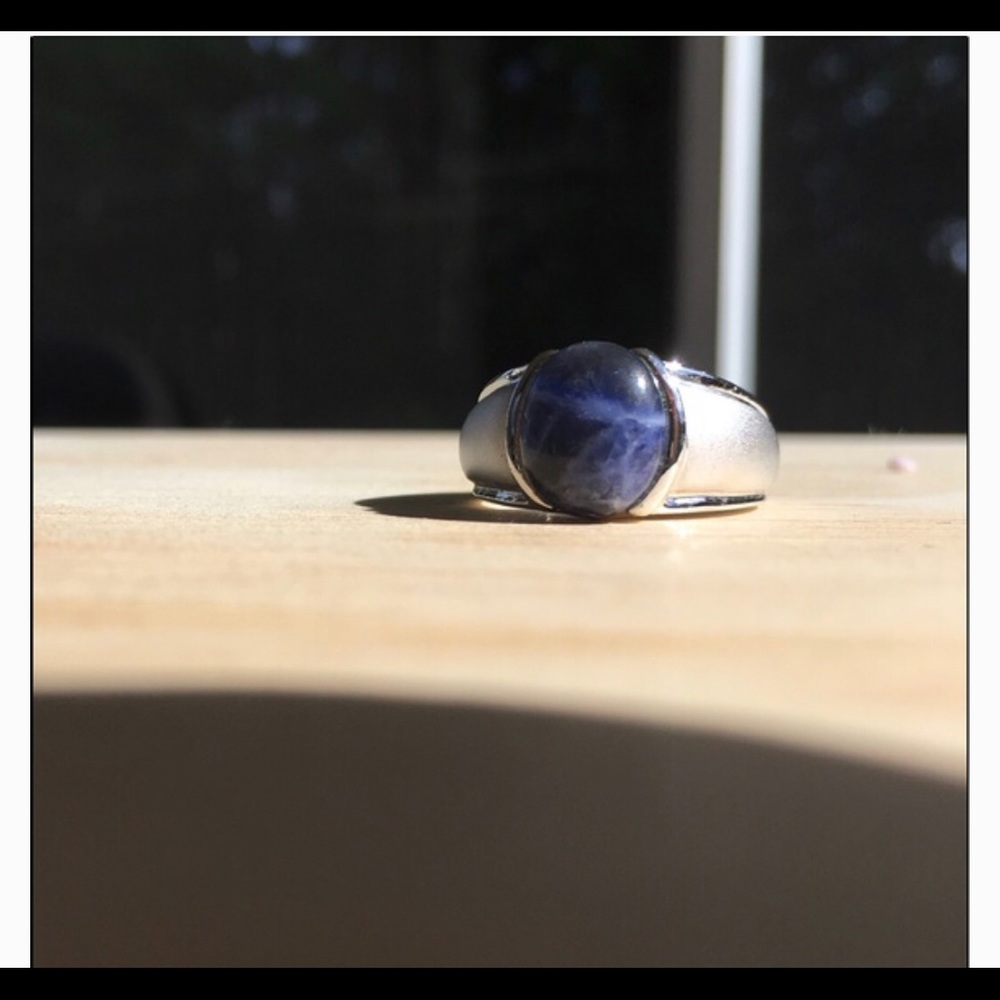 Sterling silver blue lapis ring Size 7